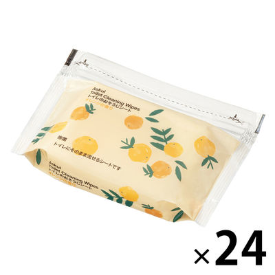 大王製紙 トイレのおそうじシート オレンジの香り 1箱（24個入）【そのまま使えるファスナー付き】（寄付金付き） オリジナル