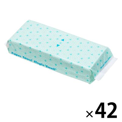 ペーパータオル アスクル オリジナルペーパータオル 小判・シングル 再生紙 FSC認証紙 1箱（200枚入×42個）  オリジナル