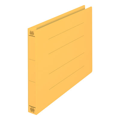 プラス フラットファイル樹脂製とじ具NO.022NW YL 78287 1セット(100冊)（直送品）