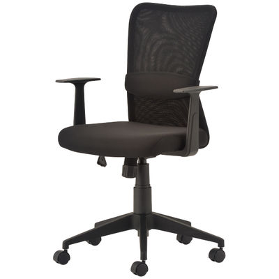 サンワサプライ メッシュチェア（ランバーサポートタイプ） オフィスチェア 肘付 ブラック SNC-NET14ABK 1脚 事務椅子 脚幅620mm（直送品）