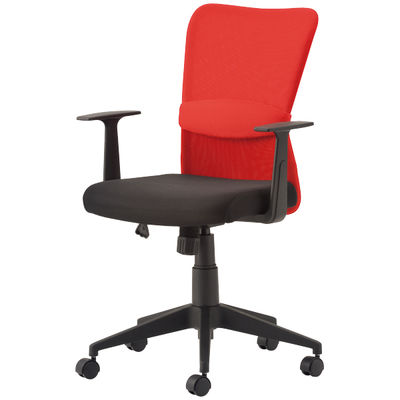 サンワサプライ　メッシュチェア（ランバーサポートタイプ）　オフィスチェア　肘付　レッド　SNC-NET14AR　1脚　（直送品）