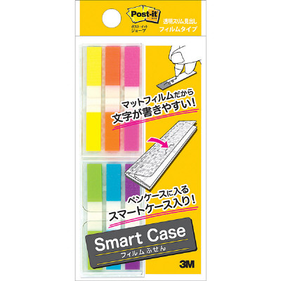 スリーエム　ポスト・イット 透明スリム見出し スマートケース 44×6mm 680MSH-SC1　3パック　（直送品）