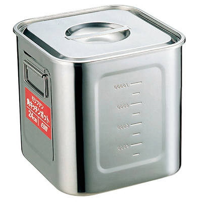 角キッチンポット 目盛付 24cm モリブデン EBM （取寄品