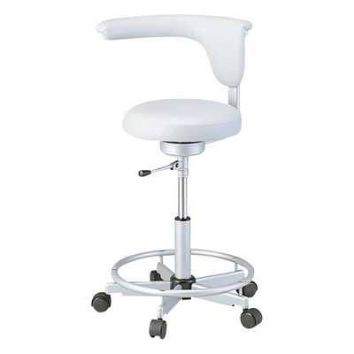 アズワン ワーキングチェアー ホワイト CM117-IWH 1脚 1-6203-01（直送品）