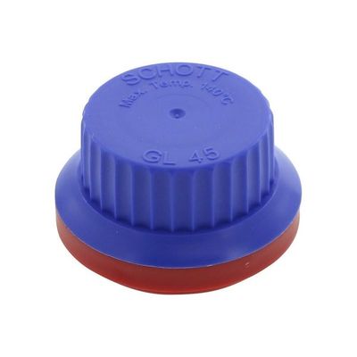 柴田科学 ねじ口瓶用キャップ(青GLー45用)1袋(10個入) 017200-458A 1袋(10個) 1-8234-02（直送品）