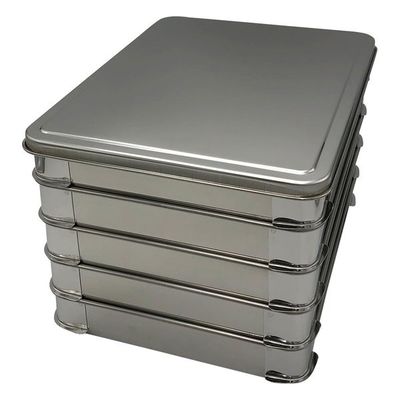 丸山ステンレス 積重ね式ステンバット 3.5L (5段フタ付) 小 345×265×224mm 5-174-02 1個（直送品）