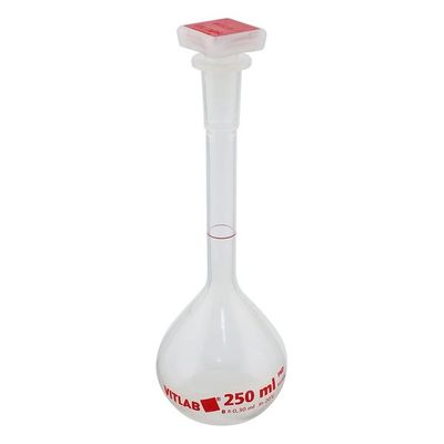 アズワン EMユーロPMPメスフラスコ(PP栓付き) 250mL 67495 1個 5-5684-04（直送品）