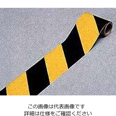 日本緑十字社 トラ柄テープ(反射タイプ) 黄/黒 256303 1個(1巻) 9-169-03（直送品）