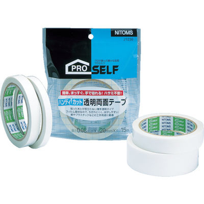ニトムズ ハンディカット透明両面テープ30 J1240 1巻 328-0462（直送品）