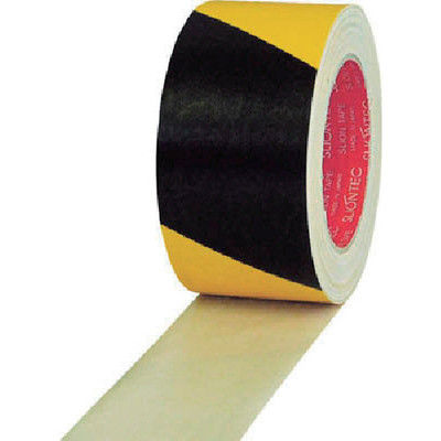 マクセル スリオン 危険表示用布粘着テープ50mm×25m イエロー/ブラック