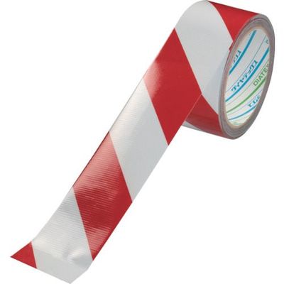 ダイヤテックス パイオラン 再帰反射テープ 50mm×10m ホワイト/レッド RF-30-WR-50 1巻 293-0935（直送品）