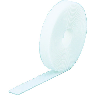 トラスコ中山 TRUSCO マジックバンド[[R下]]結束テープ 両面 幅20mmX長さ5m白 MKT-2050-W 1巻 361-9672（直送品）