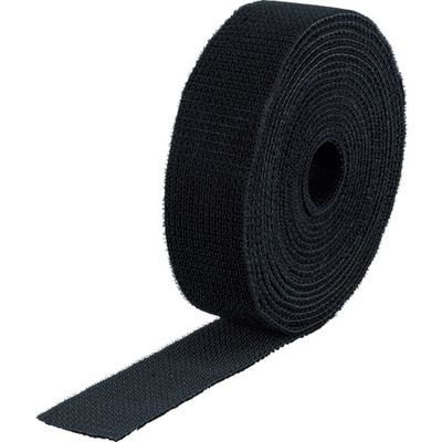 トラスコ中山 TRUSCO マジックバンド[[R下]]結束テープ 両面 幅40mmX長さ5m黒 MKT-4050-BK 1巻（直送品）