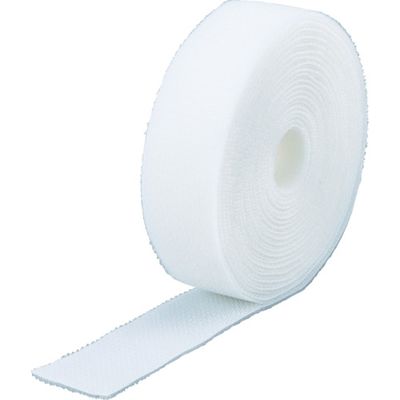 トラスコ中山 TRUSCO マジックバンド[[R下]]結束テープ両面 幅40mmX長さ5m白 MKT-4050-W 1巻 361-9702（直送品）