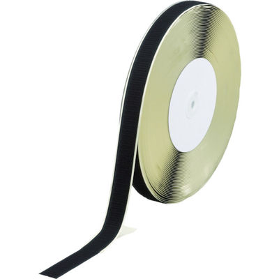 トラスコ中山 TRUSCO マジックテープ[[R下]] 糊付A側 幅25mmX長さ25m 黒 TMAN-2525-BK 1巻（直送品）