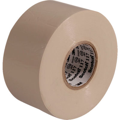 スリーエム ジャパン 3M ビニールテープ 117 ベージュ 38mmX20m BEI 38X20 1巻 356-0015（直送品）
