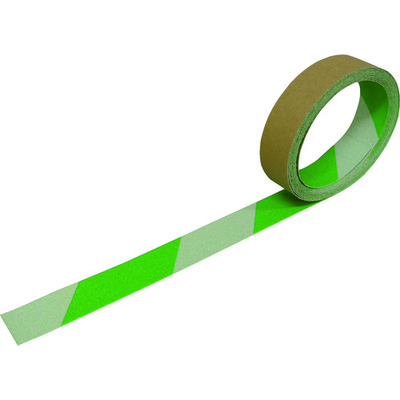 日本レヂボン NCA 蛍光ノンスリップ ゼブラタイプ 安全ゾーン 幅25mm×長さ3m×厚さ0.85mm NSP-253-FLZ-GW 1巻（直送品）