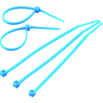 トラスコ中山 TRUSCO カラーケーブルタイ 青 幅2.5×100mm最大結束Φ22標準型 TRCVR-100B 1袋(100本)（直送品）