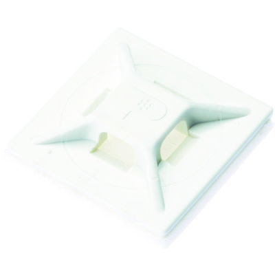 パンドウイットコーポレーション PANDUIT マウントベース ゴム系粘着テープ付き 白 (100個入) ABMM-A-C 1袋(100個)（直送品）