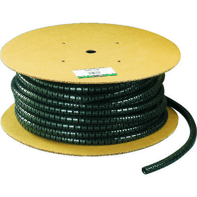 パンドウイット 電線保護チューブ スリット型スパイラル パンラップ 束線径12.0Φmm 61m巻き 黒 PW50FーT20 1巻（直送品）