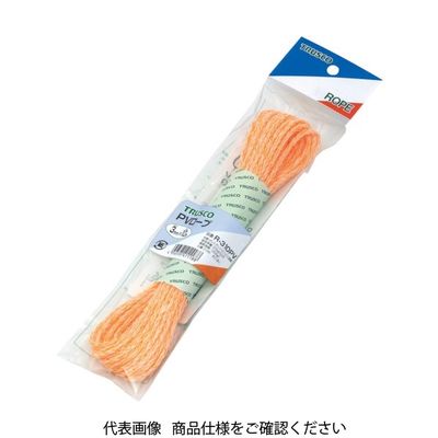 トラスコ中山 TRUSCO PVロープ 3つ打 線径6mmX長さ10m R-610PV 1巻 511-2877（直送品）