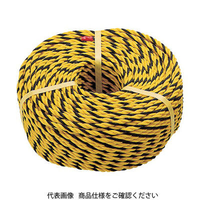 トラスコ中山 TRUSCO 標識ロープ 3つ打 線径10mmX長さ100m R-12100T 1巻 511-3393（直送品）