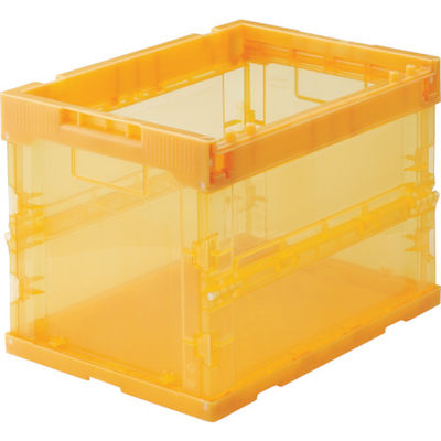 トラスコ中山 TRUSCO オリコン α折りたたみコンテナ スケルコン 20L 透明オレンジ オレンジ TR-S20OR OR 1個（直送品）