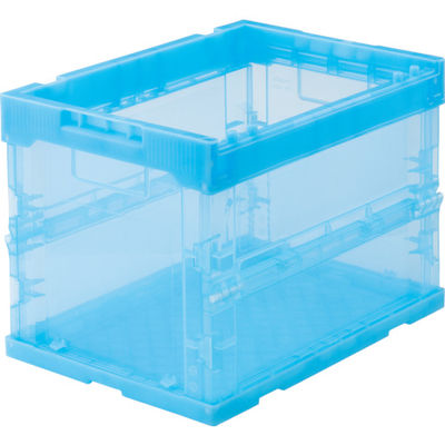 トラスコ中山 TRUSCO オリコン α折りたたみコンテナ スケルコン 20L 透明ブルー 青 TR-S20B B 1個 363-8766（直送品）