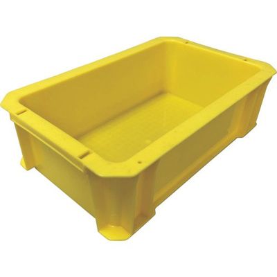 DICプラスチック DIC DA型コンテナ ボックス型 外寸:W326×D204×H100 黄 DA-5 Y 1個 500-4811（直送品）