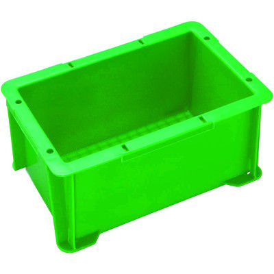 三菱ケミカル ヒシ S型コンテナ W273×D176×H133 緑 S-4 GN 1個 503-7328（直送品）
