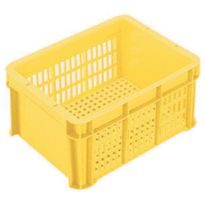 三菱ケミカル ヒシ SB型コンテナ(メッシュタイプ) W365×D270×H168 黄 SB-12 Y 1個 511-6511（直送品）