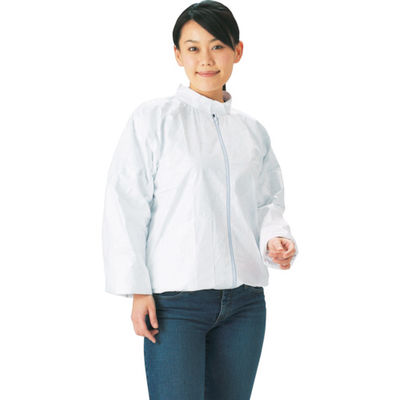 トラスコ中山 TRUSCO タイベック製作業服 立て襟ジャンパー L DPM-202 1着 124-0200（直送品）