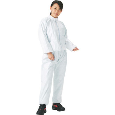 トラスコ中山 TRUSCO 【売切廃番】タイベック製作業服 立て襟ツーピース S DPM-502 1着 124-0153（直送品）