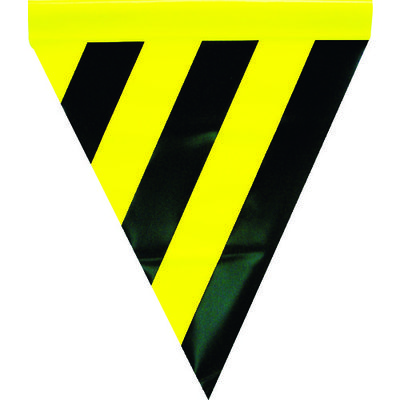 ユタカメイク 安全表示旗(筒状・トラ模様) AF-1114 1袋(3枚) 351-4277（直送品）