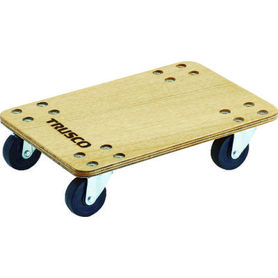 トラスコ中山 TRUSCO 合板平台車プティカルゴ 450X300 ゴム車 PC-3045G 1台 507-8741（直送品）