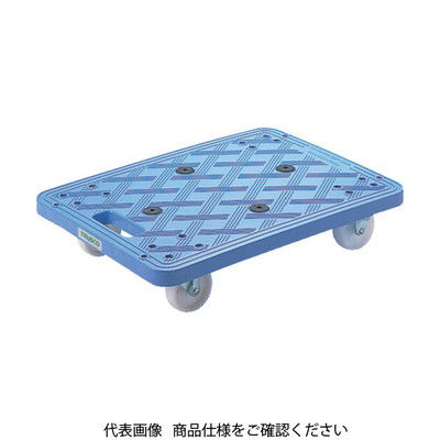 トラスコ中山 TRUSCO 樹脂製平台車 ルートバン 370X500 オール自在 オレンジ MP-500J O 1台 512-7874（直送品）