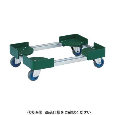トラスコ中山 TRUSCO 伸縮式コンテナ台車 内寸500ー600X600ー700 スチール製 FCD-5060-ALG 1台（直送品）