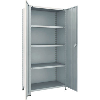 TRUSCO スチールラック 軽量棚両開扉付 875X450XH1800 天地5段 ネオグレー 63X-T25 NG 1台(1個)（直送品）