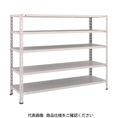 TRUSCO スチールラック 軽量棚 中棚ボルトレス型1500X450X1200 5段 ネオグレー L45X-15 NG 1台(1個)（直送品）