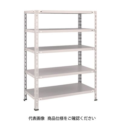TRUSCO スチールラック 軽量棚 中棚ボルトレス型 875X450X1200 5段 ネオグレー L43X-15 NG 1台(1個)（直送品）