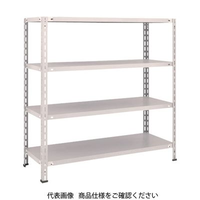 TRUSCO スチールラック 軽量棚 中棚ボルトレス型1200X450X1200 4段 ネオグレー L44X-14 NG 1台(1個)（直送品）