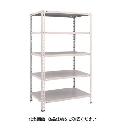 TRUSCO スチールラック 軽量棚 中棚ボルトレス型 875X600X1500 5段 ネオグレー L53W-15 NG 1台(1個)（直送品）