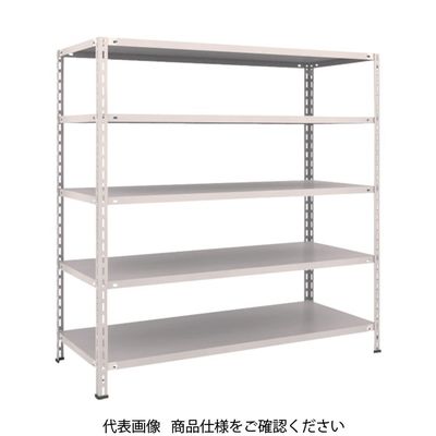 TRUSCO スチールラック 軽量棚 中棚ボルトレス型1500X600X1500 5段 ネオグレー L55W-15 NG 1台(1個)（直送品）