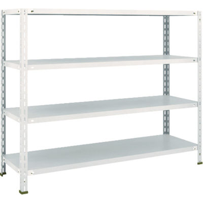 TRUSCO スチールラック 軽量棚 中棚ボルトレス型1500X450X1200 4段 ネオグレー L45X-14 NG 1台(1個)（直送品）