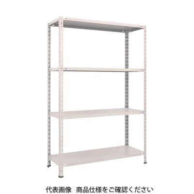 TRUSCO スチールラック 軽量棚 中棚ボルトレス型1200X450X1800 4段 ネオグレー L64X-14 NG 1台(1個)（直送品）