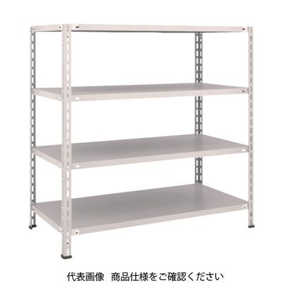 TRUSCO スチールラック 軽量棚 中棚ボルトレス型1200X600X1200 4段 ネオグレー L44W-14 NG 1台(1個)（直送品）