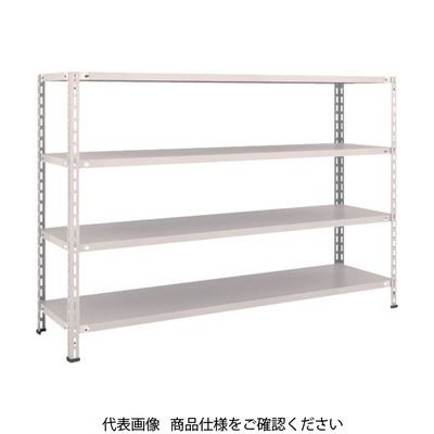 TRUSCO スチールラック 軽量棚 中棚ボルトレス型1800X450X1200 4段 ネオグレー L46X-14 NG 1台(1個)（直送品）