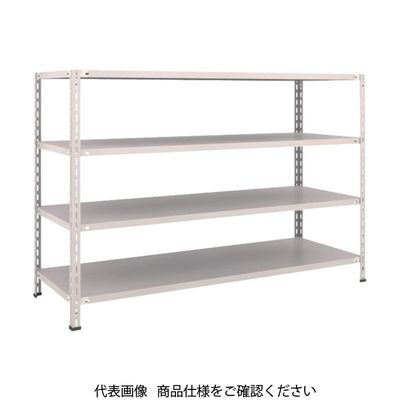TRUSCO スチールラック 軽量棚 中棚ボルトレス型1800X600X1200 4段 ネオグレー L46W-14 NG 1台(1個)（直送品）