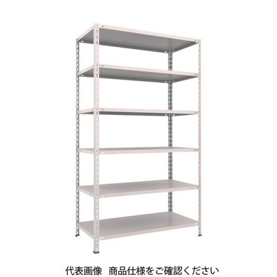 TRUSCO スチールラック 軽量棚 中棚ボルトレス型1200X600X2100 6段 ネオグレー L74W-16 NG 1台(1個)（直送品）
