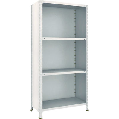 TRUSCO スチールラック 軽量棚背板・側板付 W875XD450XH1800 4段 ネオグレー 63X-24 NG 1台(1個)（直送品）